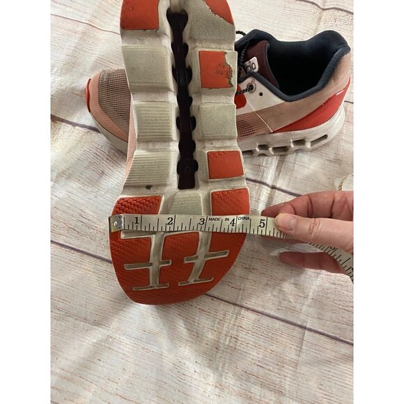 On Cloud Women's Running Shoes Orange And White - 9.5 - Picture 11 of 11